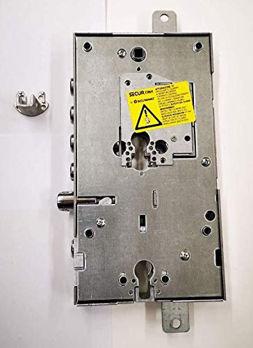 SERRATURA SECUREMME PER PORTE BLINDATE MULTIFUNZIONE TRIPLICE CON SCROCCO CILINDRO EUROPEO SINISTRA COMPLETA DI NUCLEO ARGENTO
