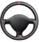 MEWANT Lenkradbezug Handstiche Lenkradhülle für Golf 4 für Passat B5 für Polo MK6 für Seat Leon 1M für Fabia 1(6Y)