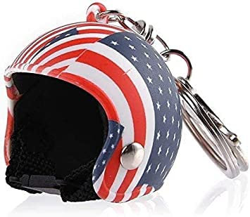 Llavero Motorradhelm mit USA Flagge