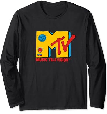 MTV Logo Retro-Boombox Langarmshirt