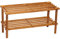 AC - Zapatero de 2 Niveles - Fabricado en Madera Natural - Estantería Multiusos - Ideal para recibidor, Pasillo o Dormitorio - 29,5 x 63 x 26 cm - Color Cerezo