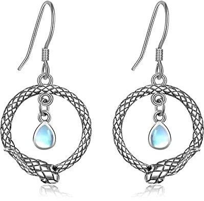 Schlange Ohrringe Sterling Silber Schlange Ohrhänger Schlange Muttertag Schmuck Geschenk für Damen