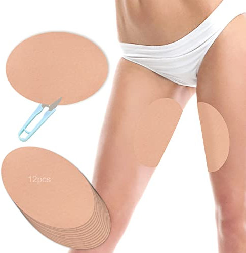 Anti Reibungs Oberschenkel Patch 12 Stück Anti Chafing Bands Oberschenkelbänder Unsichtbare Anti-Reibungs-Oberschenkelpolster Anti Scheuer Oberschenkel Geeignet den Spaziergang und Sport täglichen