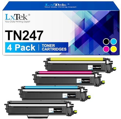 LxTek TN247 TN243CMYK Toner Kompatibel für Brother TN-243CMYK TN-247 TN-243 für Toner Brother MFC L3750CDW DCP-L3550CDW MFC-L3770CDW MFC-L3710CW DCP-L3510CDW HL-L3210CW HL-L3230CDW (4er-Pack)