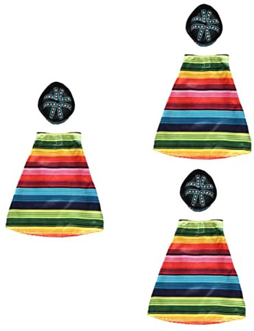 Mipcase 3-teiliges Halloween-Outfit Für Hunde Hundemantel Und Mütze Set Aus Polyester Hundekleidung Einzigartige Hundekleidung Für Besondere Anlässe