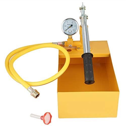 Eujgoov Bomba de Presion de Agua Manual, Bomba de Prueba de Presión Hidráulico Bomba de Tubería 2.5Mpa 25Kg 13L