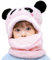 MK MATT KEELY Kinder Winter Mütze Junge Mädchen 2 in 1 Warme Cartoon Panda Schal Ohrenklappe Ski Mütze Set,Rosa,9-14 Jahre