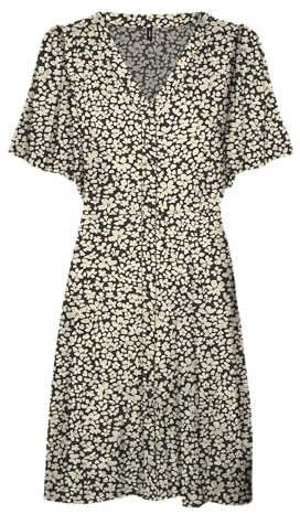 VERO Moda Damen Vmalba Ss Short Dress WVN Ga Noos Kleid (1er Pack)