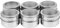 Travelfreely 6 pcs/Ensemble Pot a epices magnetique a Couvercle Transparent Pots de Recipient de Stockage de Sauce d'epice en Acier Inoxydable Porte-Condiment de Cuisine de