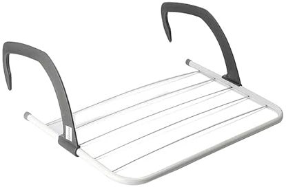 KAV Tendedero plegable de tela para interiores, radiador de secado de 5 barras con brazos ajustables impermeables, estante de secado para acampar que ahorra espacio, fácil de instalar, soporte para
