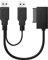 Wlauqueta Câble SATA Slimline USB2.0 vers 6+7 Câble SATA 13 Broches avec Alimentation Externe USB 2.0 pour Ordinateur Portable Adaptateur CD-ROM DVD-ROM Odd