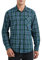 Enlision Homme Chemise à Carreaux Manches Longues Boutonnées Décontractées Chemises Bûcheron Hommes Bleu Marine Vert avec Poches Coupe Régulière 5XL