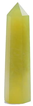 BIANMTSW Columna de Cristal de Jade Natural artesanías de una Sola Punta decoración del hogar presagio geomántico Inicio Colecciones (Color : Jade, Size : 9-10cm)
