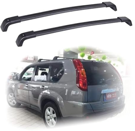 CKLS Aluminium Dachträger Relingträger Dachgepäckträger für Nissan X-Trail T31 T32 T33, 2 Stück Fahrradträger Dachboxen Dachgepäckablage Dachrelingträger Querstangen,2nd gen Model