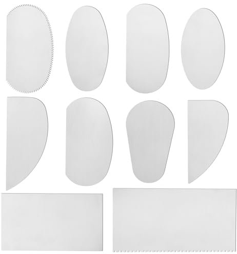 10 Piezas Herramienta Raspadora Cerámica, Herramienta Dentada Cerámica Acero Inoxidable Raspador Arcilla Metal Herramientas Corte Cerámica Raspador Escultura Moldeado para Escultura Cerámica