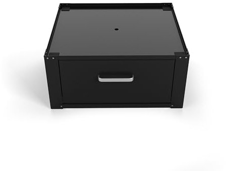 Wasophoogte® Meuble Machine à Laver – Support Machine à Laver Universel – Couleur : Noir – Hauteur : 31 cm – Bac de Rétention Inclus