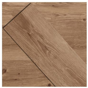 GreenFullHouse Suelo vinílico autoadhesivo con efecto madera, peel and stick, 15.24cmx15.24cm 2.0 mm 1 pieza antiarañazos para baño pasillo lavadero (Marrón rosado)