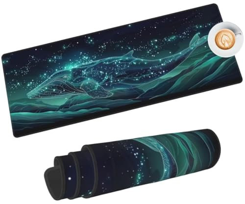 Mauspad XXL Dunkel Mauspad 1200 x 600 mm, Gaming Mousepad xxl Mauspad Wale Schreibtischunterlage, Wasserdicht Mouse Pad Groß Rutschfeste Unterseite Desk Mat Gaming Zubehör Für Office Home -330HDM