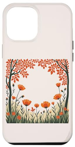 Hülle für iPhone 12 Pro Max MCM Cottagecore Poppy Floral Cut-Out-Schablone