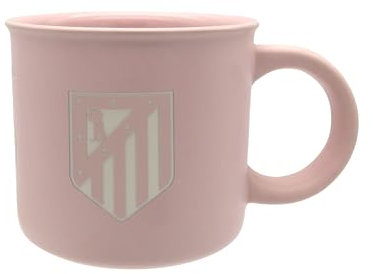 CyP Brands- Atlético de Madrid, Taza, Taza Cerámica, Desayuno, Menaje, Tazas Originales, Color Rosa, Producto Oficial