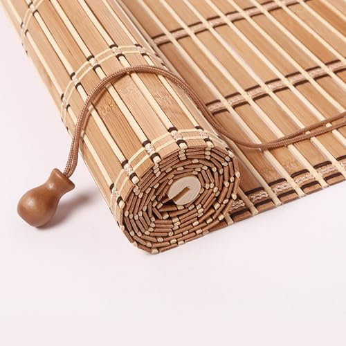 Bambus-Rollo Rollläden Lichtdurchlässig Sichtschutz Bambusrollo, Fenster Rollo Aussenbereich, Bambus Raffrollo Holzrollo, Garten-Sonnenschutz Jalousien, für Hofgarten Balkon Terrasse