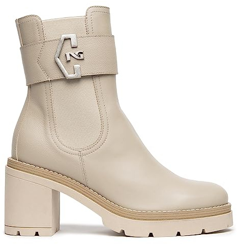 Nero Giardini I309160D Stivaletti Chelsea Donna in Pelle - Avena 40 EU