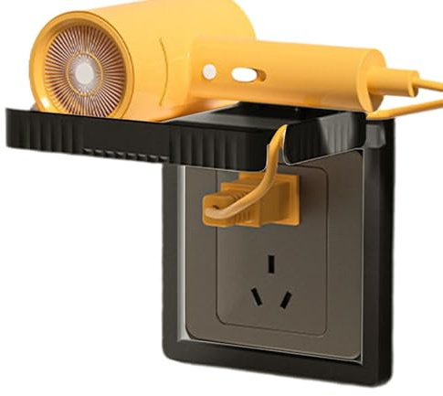 Erconsso Socket Organizer Wall Outlet - Adhesive Outlet Shelf Wall Mounted Wall Shelf | Decorative Vertical Wall Holder Home Decor for Cell Phone & Routers