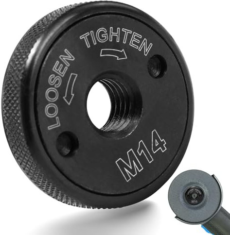 Schnellspannmutter M14 für Winkelschleifer Angle Grinder Flange Nut Trennschleifer Mutter Quick-Spannmutter für Alle Winkelschleifer von Metabo, Makita, AEG,Dewalt, Flex, Hitachi etc(1x spannmutter)