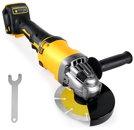 Smerigliatrice angolare a batteria, senza spazzole, 125 mm, 10000 giri/min, velocità variabile, compatibile con batteria Dewalt 20 V Max (senza batteria), 3 velocità di taglio metallico, rettifica