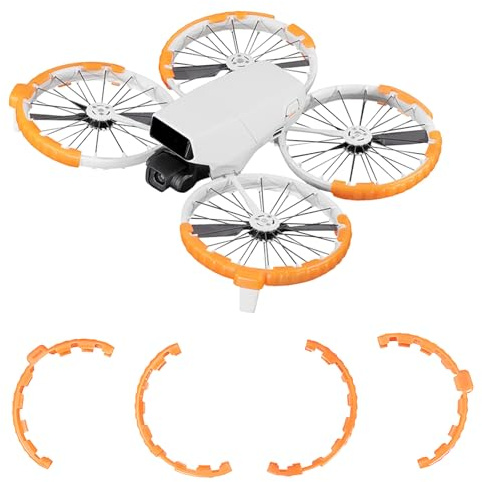Bump Ring für DJI Flip, Night Glow Propeller Guard Schützender Stoßstangen-Ring für Flip Drone Zubehör (Fluoreszierendes Orange)