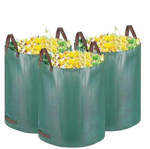 LYVQZPWLRGarten Müllsäcke, Gartenabfallsäcke, strapazierfähig, for Gartenabfälle, große Kapazität, wiederverwendbarer Laubsack, leichte Mülleimer-Aufbewahrungstasche(1pc 300l 67x84cm)