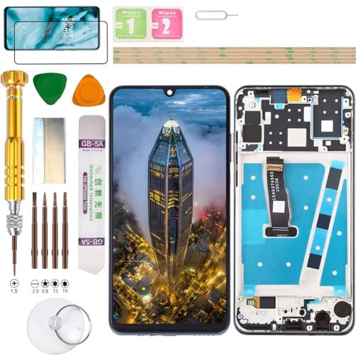 Gadget Troops Conjunto de pantalla LCD para Huawei P30 Lite (versión de 48 MP) MAR-LX1A, MAR-LX1B Kit de repuesto de pantalla (negro)