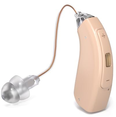 Delmicure Dispositivo de sonido con volumen ajustable y cancelación de ruido con cable de carga (1, Marrón) (Caqui)