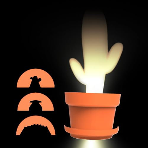 Genérico Luz Nocturna de Pared,Lámparas Mesilla Forma Maceta | Bombilla Recargable con Proyección Decoración Moderna para Dormitorio Juvenil Cocina