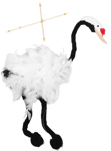 Crane Marionette Puppet - Fantasy Bird Puppe, Moderne Holzpuppe | Handgefertigter Streichspielzeugcharakter, Theaterbühnendekoration, Drama Volkskunst -Requisite, Sammlerplikat -Effigy -Modell, Perfor