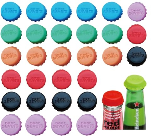 30 Pcs Silikon Kronkorken, Flaschenverschluss Bunt Bierflaschen Deckel Bierflaschenverschlüsse Bierdeckel flaschendeckel bier Universal Bunt, Weinflaschenverschluss Reusable Von Bier Saft-und Glasfla