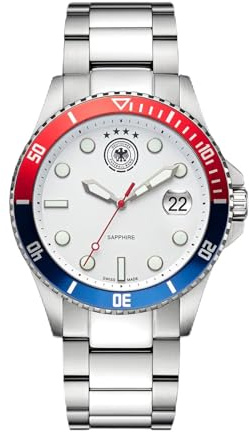DFB Herren Analog Uhr mit Edelstahl Armband 20504-3E