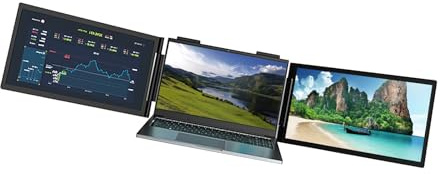 Extensor de pantalla portátil de 14 pies con ángulos ajustables de 180° USB, crea capa digital, compatibilidad global, configuración de laptop, juego de observación externo transportable