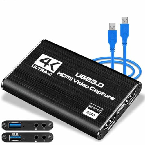 TOAKA Scheda di acquisizione HDMI USB 3.0 1080P 60FPS, scheda di acquisizione video per streaming di giochi, compatibile con PS5 PS4 Xbox Switch Camera PC