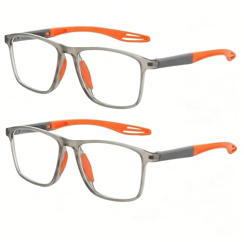 2 Stück Brille die sich automatisch der Sehstärke anpasst, Gleitsichtbrille Herren und Damen, Zoom Brille mit Sehstärke für Lesen und Alltag, Automatische Anpassung der Sehkraft, Leicht und bequem