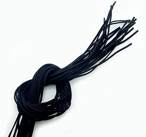 HAND® schwarz 3 mm Wildleder Trim für Bekleidung und Zubehör Verzierung, Jacke, Tasche und Schuh Fransen, Armbänder etc. - 10 m