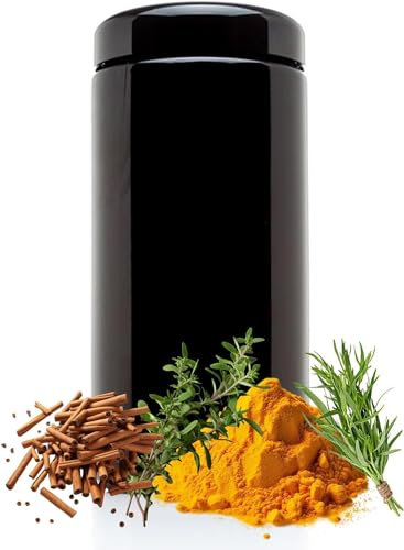 Nebula UV Glass Jar | Airtight Seal, Smell Proof Jar, Ultraviolet Storage Solution, Stash Jar | Black, Herb Guard, Smell Proof Pot, Herb Jars, Smell Proof Tub | 500ml