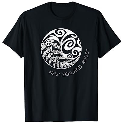 Neuseeland Rugby - Maori Inspiriert Kiwi & Silberfarn T-Shirt