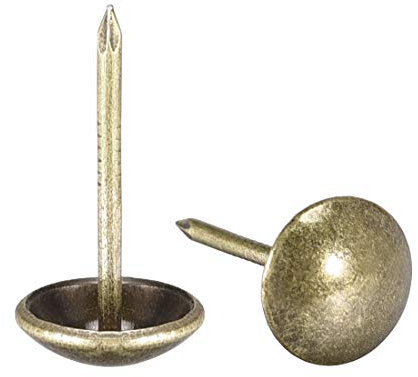 sourcing map 80Stk.Polsternagel 11mm Durchmesser 20mm Runde Reißzwecken Bronze