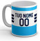 quickgadget Idea Arredo Casa Regalo Tazza Sport in Ceramica Sport per Tifoso Calcio Lazio, Personalizzato con Nome e Numero