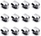 CHALA 12STK Glashalter Set Glasplatte Halterung Glasklemme aus Zinklegierung Metall Abstandhalter Klemmhalter Regalhalter Wand Regalhalterung Glasbodenträger Klemmbefestigung für 8.5MM Glas Acryl