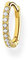 Thomas Sabo Damen Einzel Creole weiße Steine gold, 925 Sterlingsilber, Clipverschluss CR659-414-14, 1,30 cm