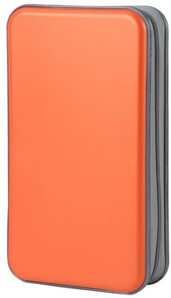 alavisxf XX Estuche para CD, 96 Unidades, plástico Duro, Funda Protectora para Almacenamiento de Discos DVD, portátil, con Cremallera, Organizador de CD y DVD, Cartera de Almacenamiento para Coche,