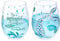NymphFable Weingläser ohne Stiel Set aus 2 Handbemalte Meerjungfrau Personalisierte Geschenke Geburtsta für Mama, Ehefrau, Frauen 18oz