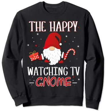 Watching TV XMas Gnome Christmas Group Costume Sweatshirt